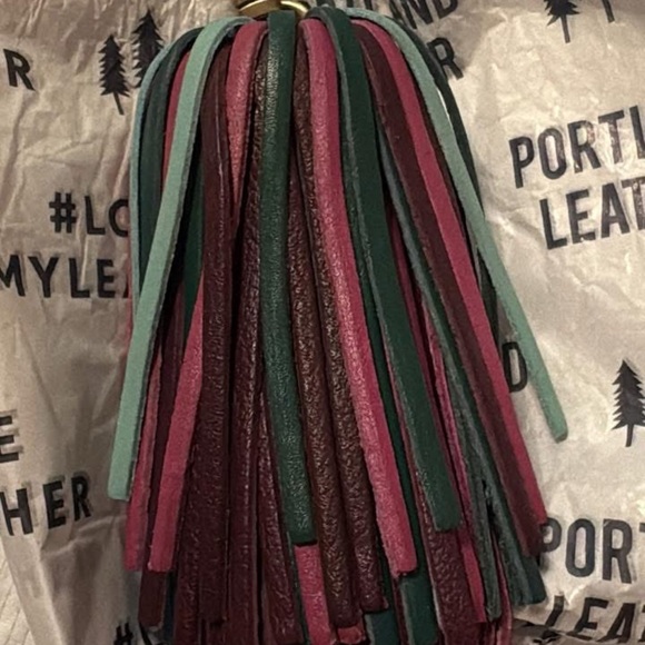 portland leather goods Handbags - Portland leather group green  jumbo tassel brand new